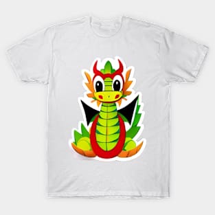 Rainbow Dragon: A Colorful Companion for Your Adventures T-Shirt